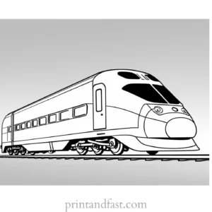 train coloring page free