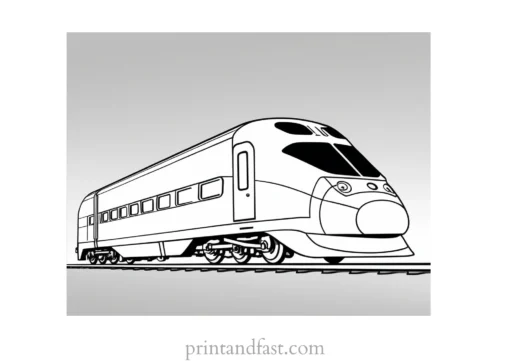 train coloring page free