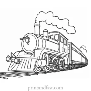 train coloring page fun