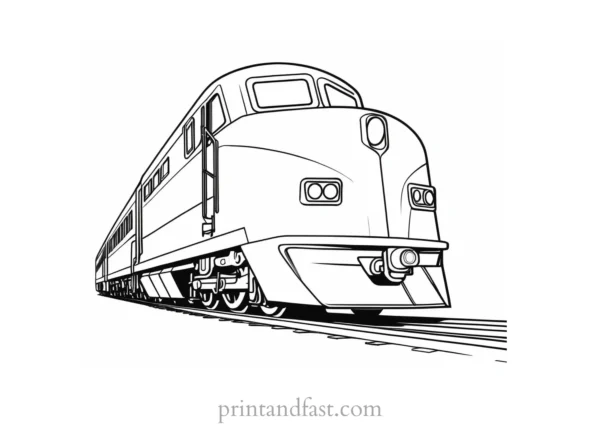 train coloring page online