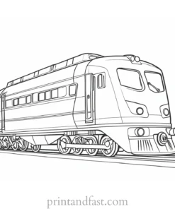 train coloring page printable