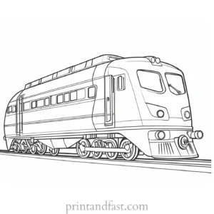 train coloring page printable