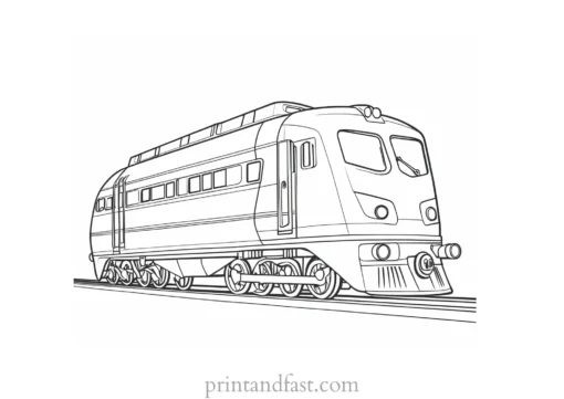 train coloring page printable