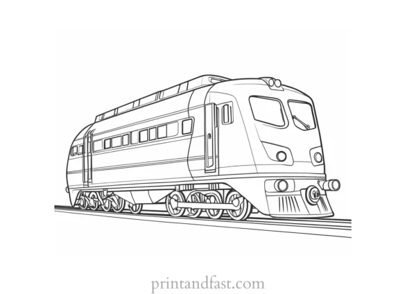 train coloring page printable