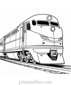 train coloring page simple