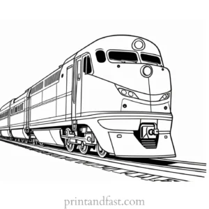 train coloring page simple