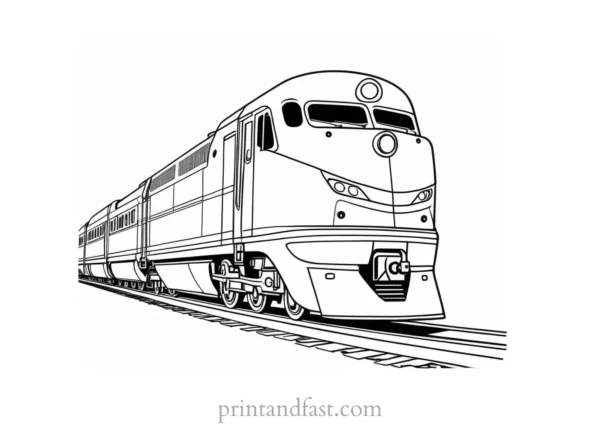 train coloring page simple