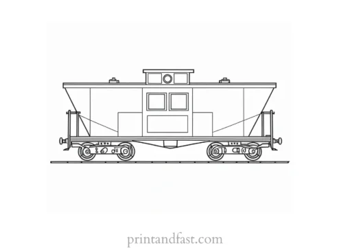 train coloring page with