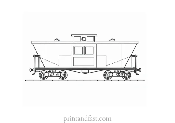 train coloring page with