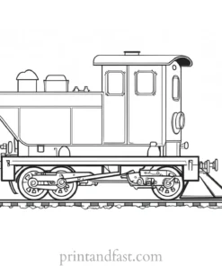 train coloring page with coal car