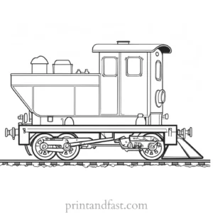 train coloring page with coal car