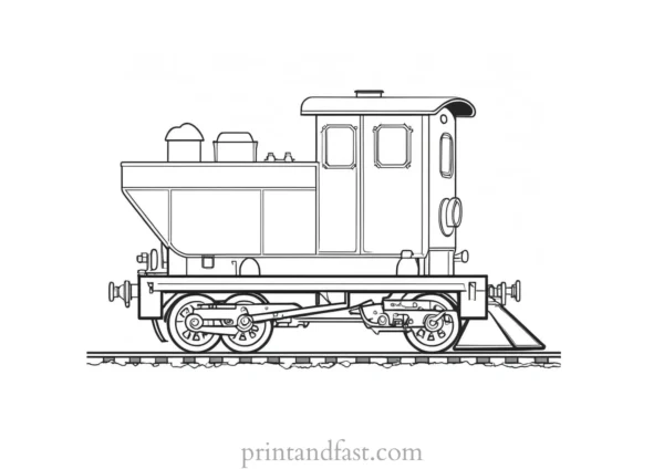 train coloring page with coal car