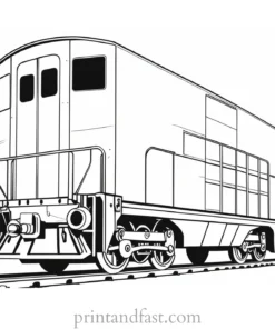 train coloring page with freight car