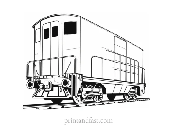 train coloring page with freight car