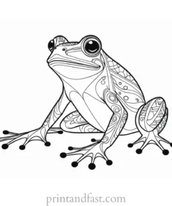 tribal frog coloring page