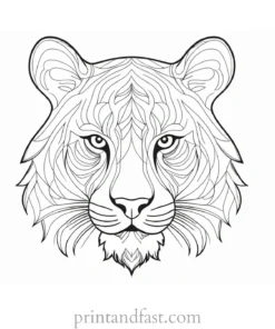 tribal tiger coloring page