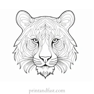 tribal tiger coloring page