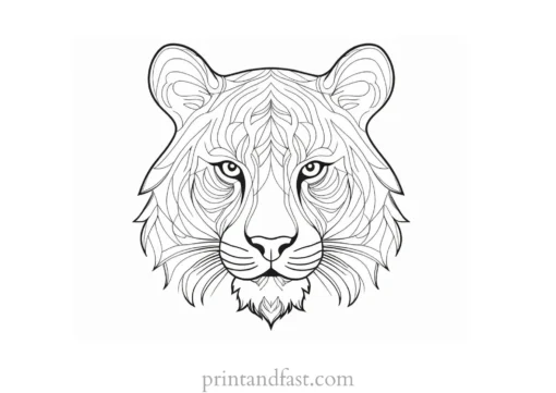 tribal tiger coloring page