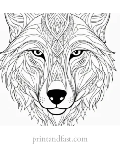 tribal wolf coloring sheet