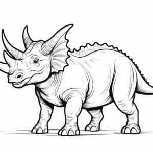 triceratops coloring page cartoon