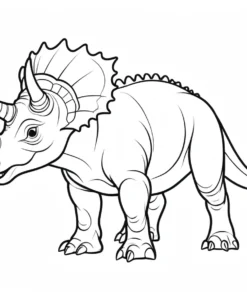 triceratops coloring page cute