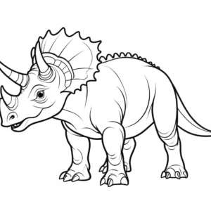 triceratops coloring page cute