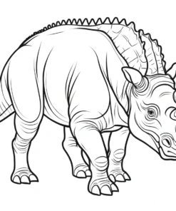 triceratops coloring page for adults