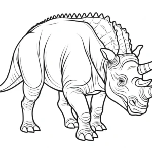 triceratops coloring page for adults