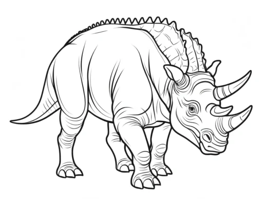 triceratops coloring page for adults