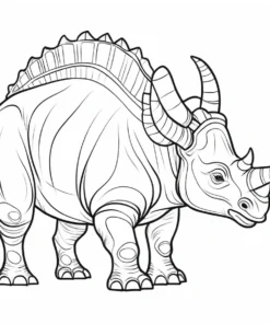 triceratops coloring page for art therapy