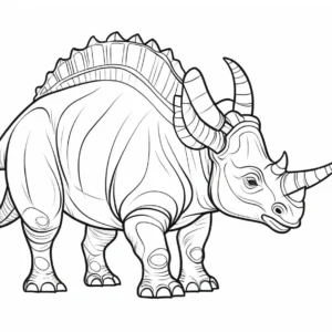 triceratops coloring page for art therapy