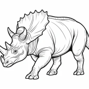 triceratops coloring page for educational purposes