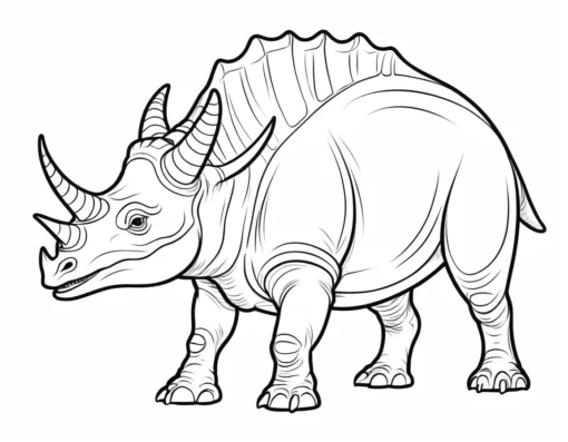 triceratops coloring page for kids