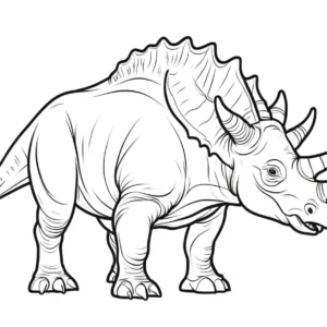 triceratops coloring page for preschoolers