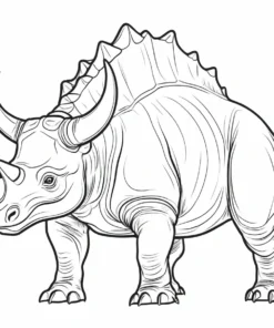 triceratops coloring page for relaxation