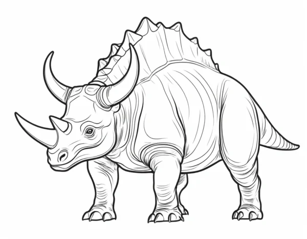 triceratops coloring page for