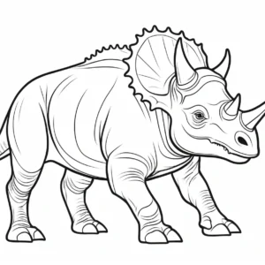 triceratops coloring page free