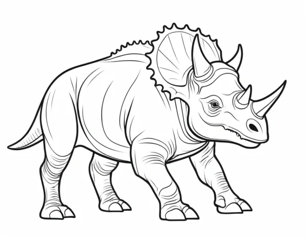 triceratops coloring page free