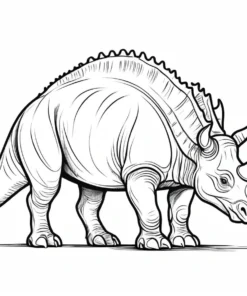 triceratops coloring page realistic