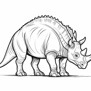 triceratops coloring page realistic