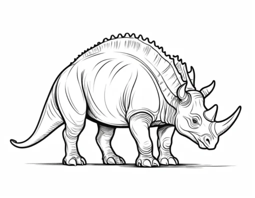 triceratops coloring page realistic