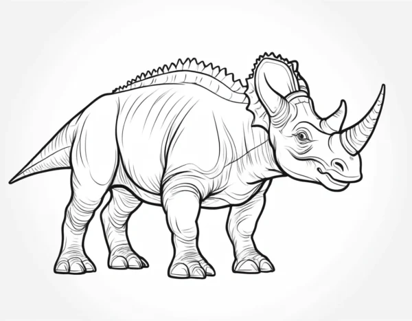 triceratops coloring page to print