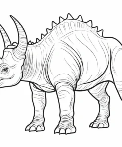 triceratops coloring page with name