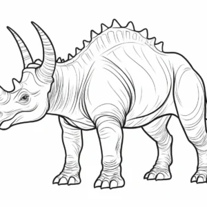 triceratops coloring page with name