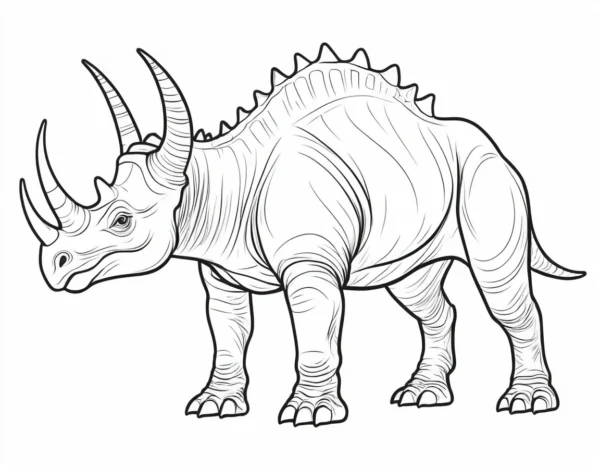 triceratops coloring page with name