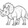 triceratops coloring page without background