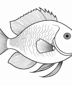 tropical fish coloring page