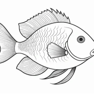 tropical fish coloring page