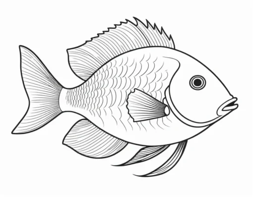 tropical fish coloring page