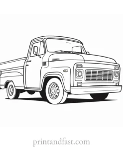 truck coloring page activity